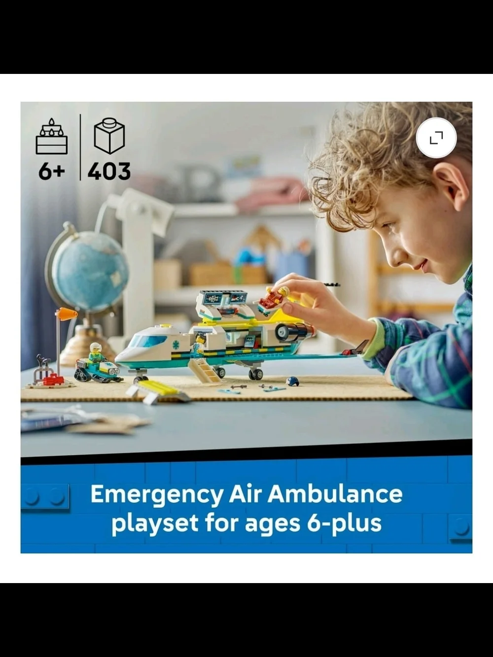 LEGO City Emergency Air Ambulance Airplane Building Toy for Kids - Pretend Play